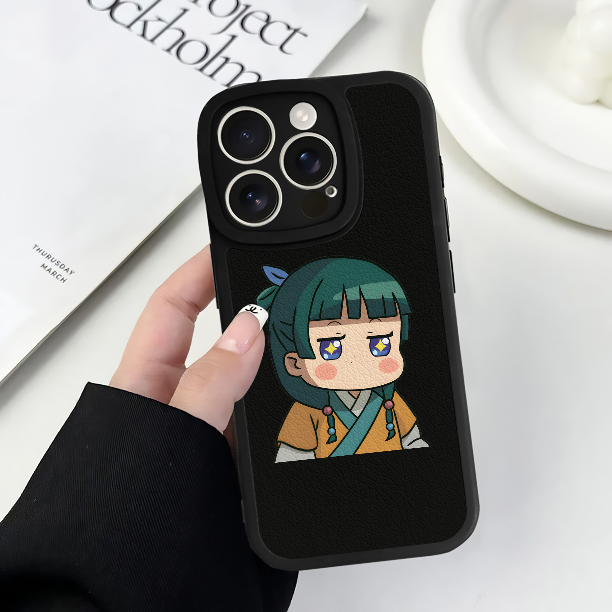 （画像用） 薬屋のひとりごと The Apothecary Diaries 【iPhone 16シリーズ対応】シリコンスマホケース（レザー調） 材質：シリコン